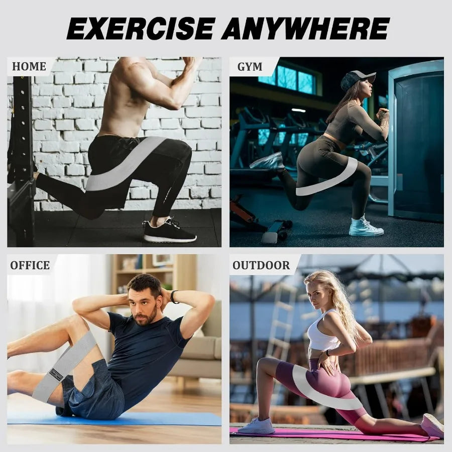 24 Pcs Fabric Resistance Bands for Working Out Strength Exercise Bands for Women Men Resistance Loop for Legs and Butt, Yoga, Pi