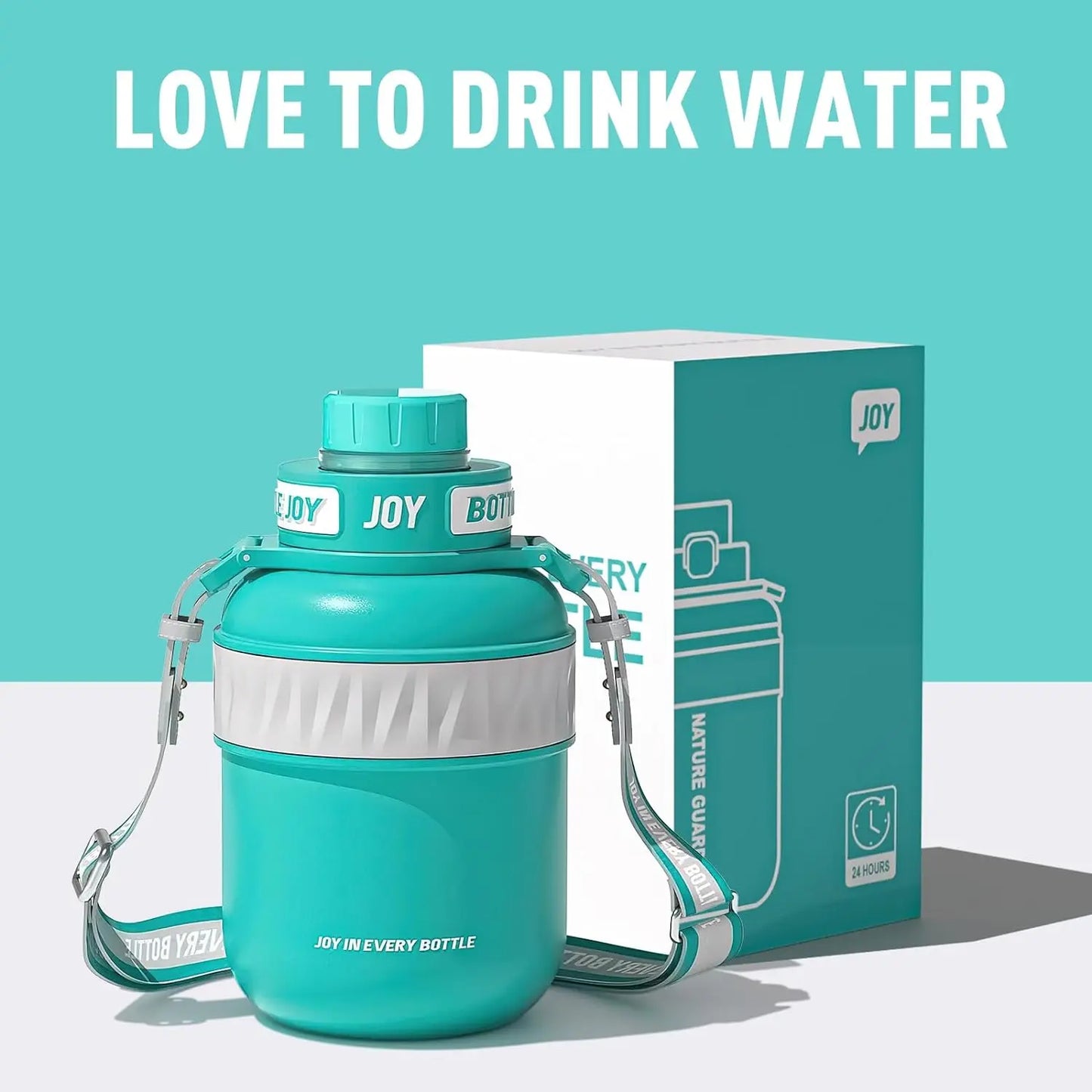 Kids Stainless Steel Water Bottle Leakproof Lid Perfect Sip Double Insulated Eco Friendly Dishwasher Safe Stylish Strap