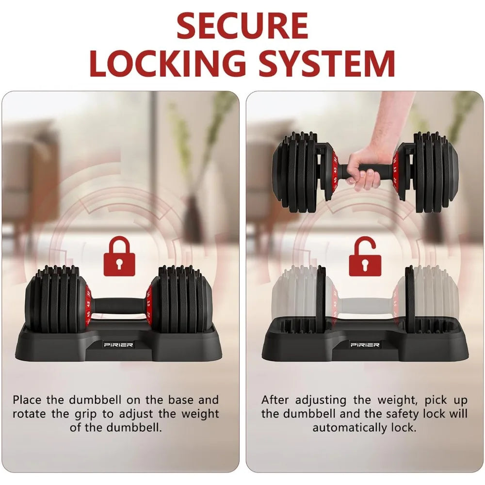 Adjustable dumbbell weights, 10 in 1 weight dumbbells with non-slip metal handles and biceps support full body strength training