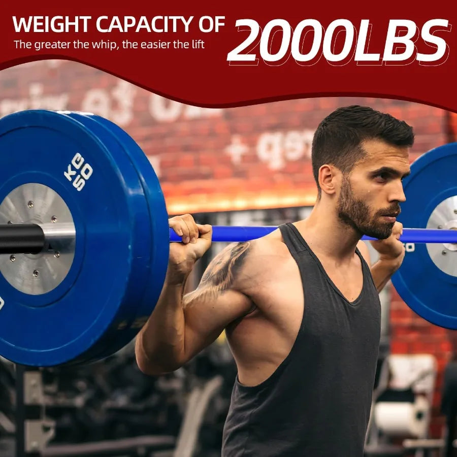 7ft  Barbell 45 lb Barbell for Powerlifting and Weightlifting 2000 lbs Weight Capacity 215K PSI Weight Bar Fit 2" Weights for S