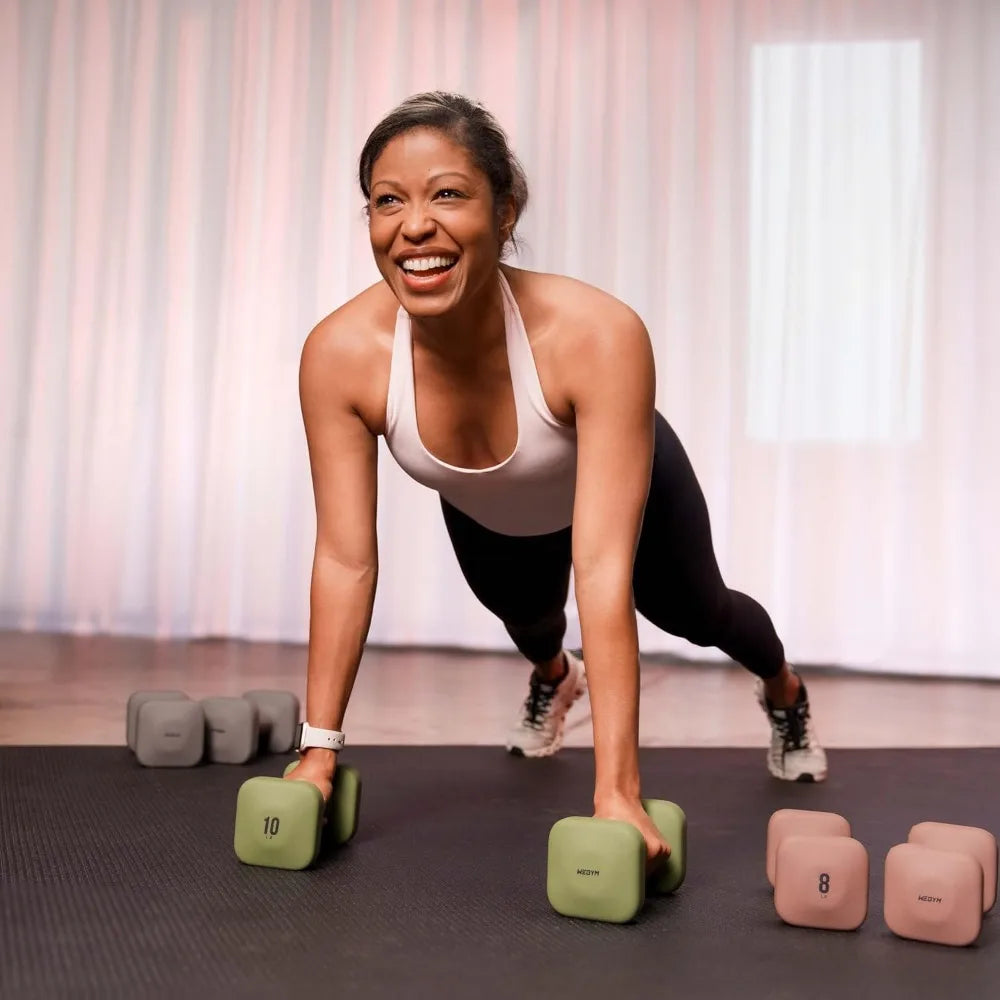 Dumbbells, non-slip, free weights, square dumbbells for safe exercise at home, weightlifting, and personal training