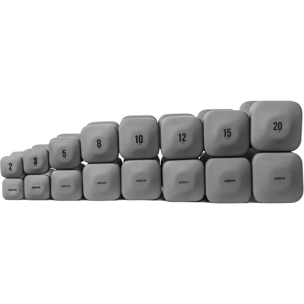 Dumbbells, non-slip, free weights, square dumbbells for safe exercise at home, weightlifting, and personal training