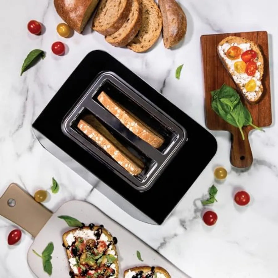 Inspirex Touch Screen Display Smart Toaster, 2 Slice with 8 Bread Types and 7 Browning Modes, Automatic Lowering and Raising Digital